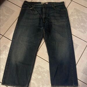 Levi's Blue Relaxed Fit Cropped Jeans